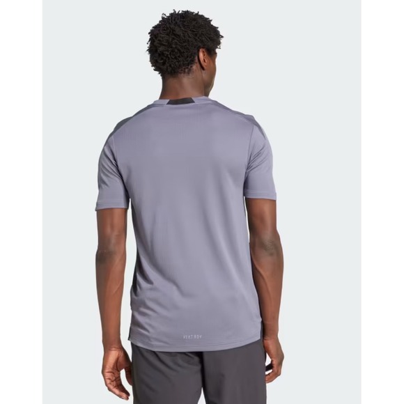 Adidas D4T HR TEE B Men's Training T-Shirt Onix Size L JW2563 NWT - Picture 3 of 7